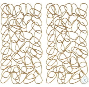 In the Loop Gold Wall Art Set of 2
