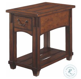 Tacoma Rustic Brown Chairside Table