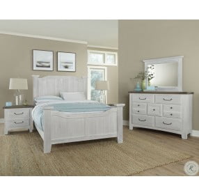 Sawmill Alabaster Two-Tone Arched Poster Bedroom Set