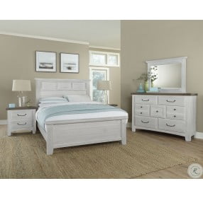 Sawmill Alabaster Two-Tone Louver Bedroom Set