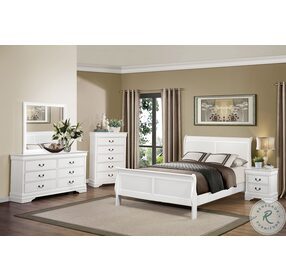 Mayville White Sleigh Bedroom Set