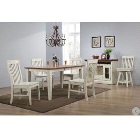 Choices Antique White 47" Extendable Dining Room Set