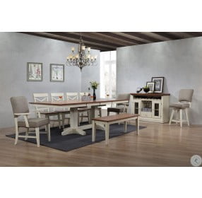 Choices Antique White Extendable Dining Room Set