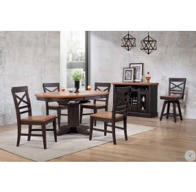 Choices Black Oak 42" Extendable Dining Room Set