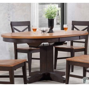 Choices Black Oak 42" Extendable Dining Table