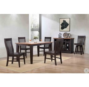 Choices Black Oak 47" Extendable Dining Room Set