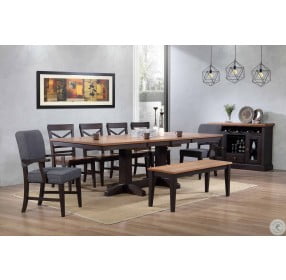 Choices Black Oak Extendable Dining Room Set