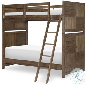 Summer Camp Tree House Brown Twin over Twin Bunk Bed