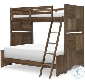 Summer Camp Tree House Brown Twin over Full Bunk Bed