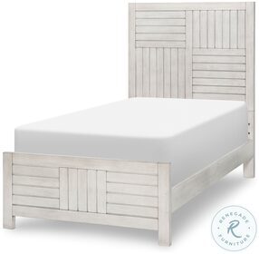 Summer Camp Stone Path White Twin Panel Bed