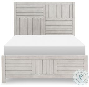 Summer Camp Stone Path White Full Panel Bed with Trundle