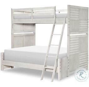Summer Camp Stone Path White Twin over Full Bunk Bed