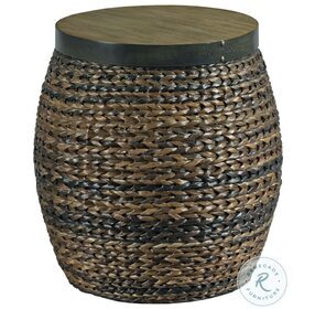 Hidden Treasures Driftwood Round Accent Table