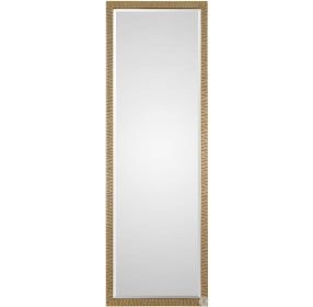 Vilmos Lightly Antiqued Metallic Gold Leaf Mirror