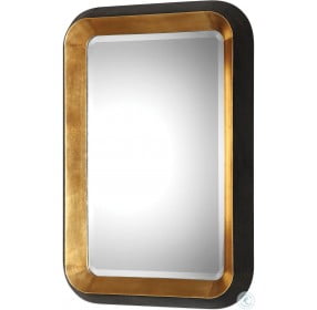 Niva Lightly Antiqued Metallic Gold Leaf Wall Mirror