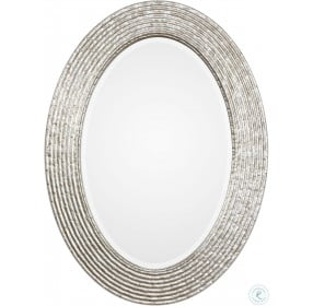 Conder Burnished Silver Wrapped Oval Mirror