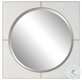 Cyprus White and Gold Mirror