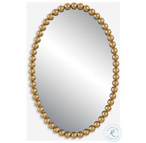 Serna Gold Leaf Oval Mirror