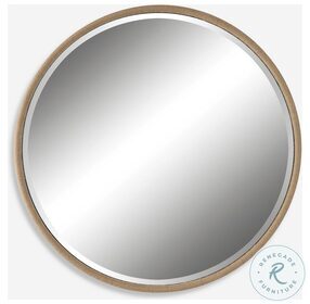 Ranchero Black And Natural Round Mirror