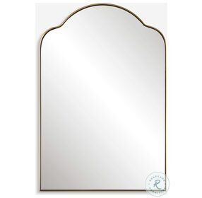 Sidney Brushed Brass Arch Mirror