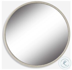 Ranchero White Round Mirror