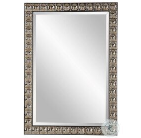 Silvio Antiqued Silver Champagne Tiled Vanity Mirror