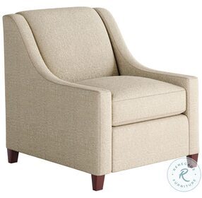 Sugarshack Oatmeal Recessed Arm Accent Chair
