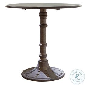 Oswego Bronze Round Bistro Pedestal Dining Table