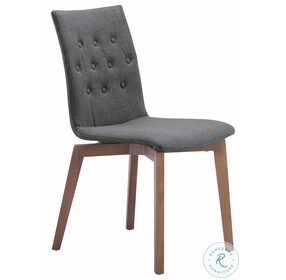 Orebro Graphite Fabric Chair Set of 2