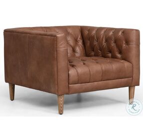 Williams Natural Washed Chocolate Leather Leather Chair