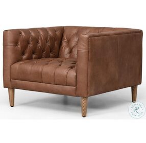 Williams Natural Washed Chocolate Leather Chair