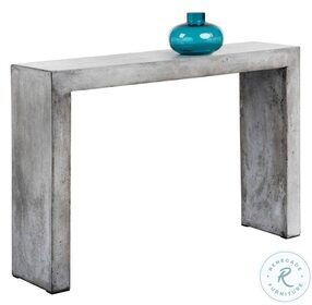 Axle Gray and Black Console Table