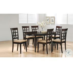 Gabriel Cappuccino Extendable Oval Dining Room Set