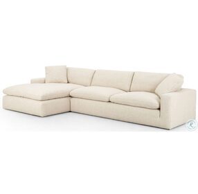 Plume Thames Cream 106" 2 Piece LAF Sectional