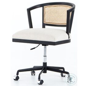 Alexa Savile Flax And Brushed Ebony Desk Chair