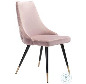 Piccolo Pink Velvet Dining Chair Set Of 2