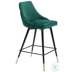 Piccolo Green Velvet Counter Chair