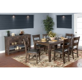 Homestead Dark Brown Extendable Dining Room Set