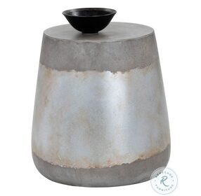 Aries Silver And Gray End Table
