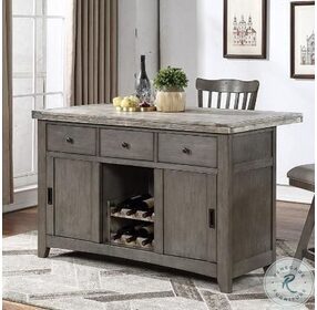Pinecrest Distressed Pine And Burnished Gray Kitchen Island