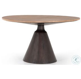 Bronx Light Brushed And Dark Brown Dining Table