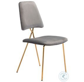 Chloe Gray And Gold Dining Chair Set Of 2