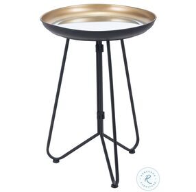 Foley Gold And Black Accent Table