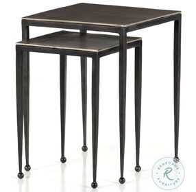 Dalston Raw Antique Nickel Nesting End Tables