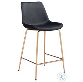 Tony Black And Gold Counter Height Chair