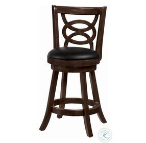 Calecita Cappuccino Upholstered Seat Swivel Counter Height Stool Set of 2
