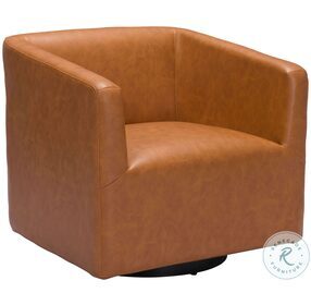 Brooks Brown Swivel Accent Chair