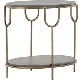 Arya Antique Brass End Table