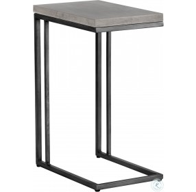 Sawyer Grey And Black C Shaped End Table