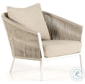 Porto Faye Sand and White Outdoor Chair